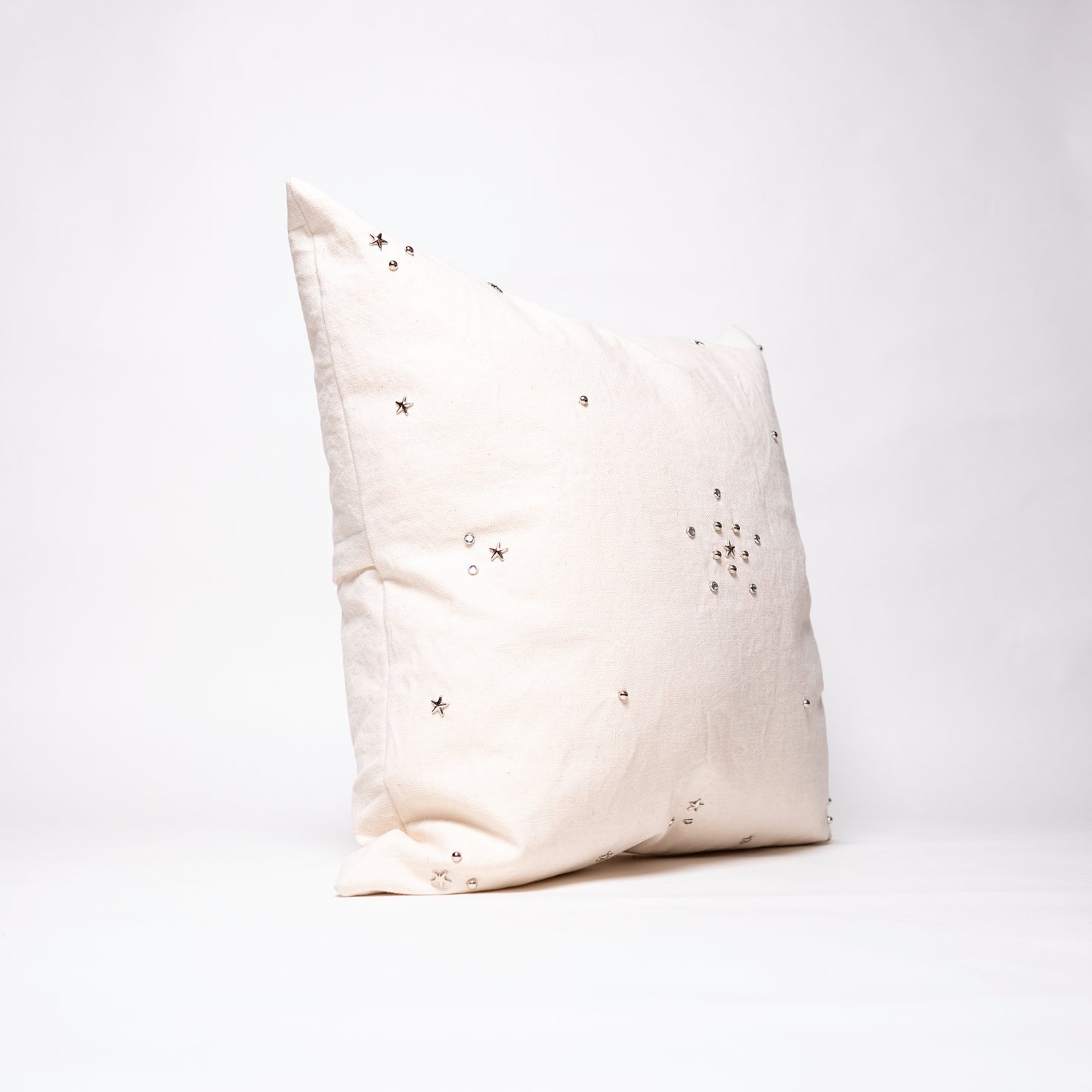 Silver Lining - Stud Throw Pillow 17 x 17 (cover only)
