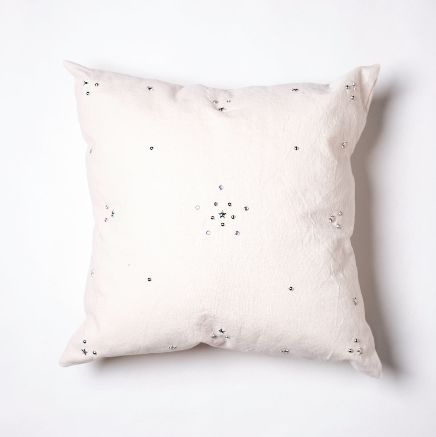Silver Lining - Stud Throw Pillow 17 x 17 (cover only)