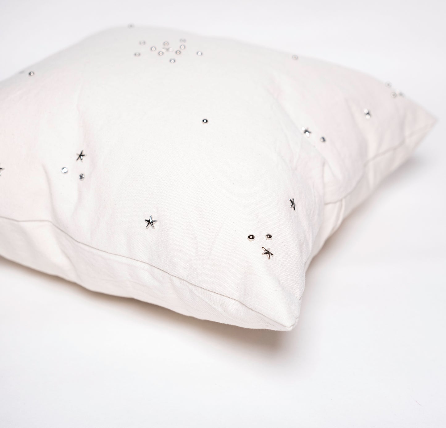 Silver Lining - Stud Throw Pillow 17 x 17 (cover only)