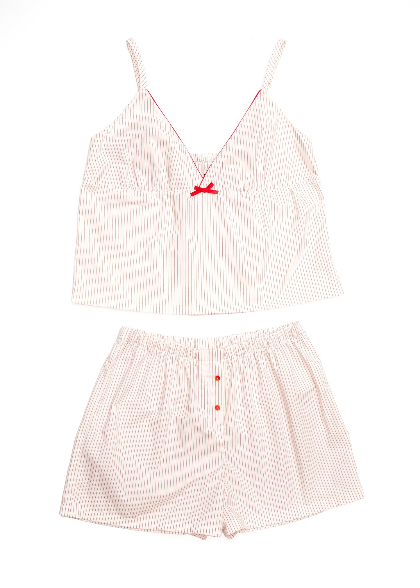 Florance PJ Set - Red Pinstripe