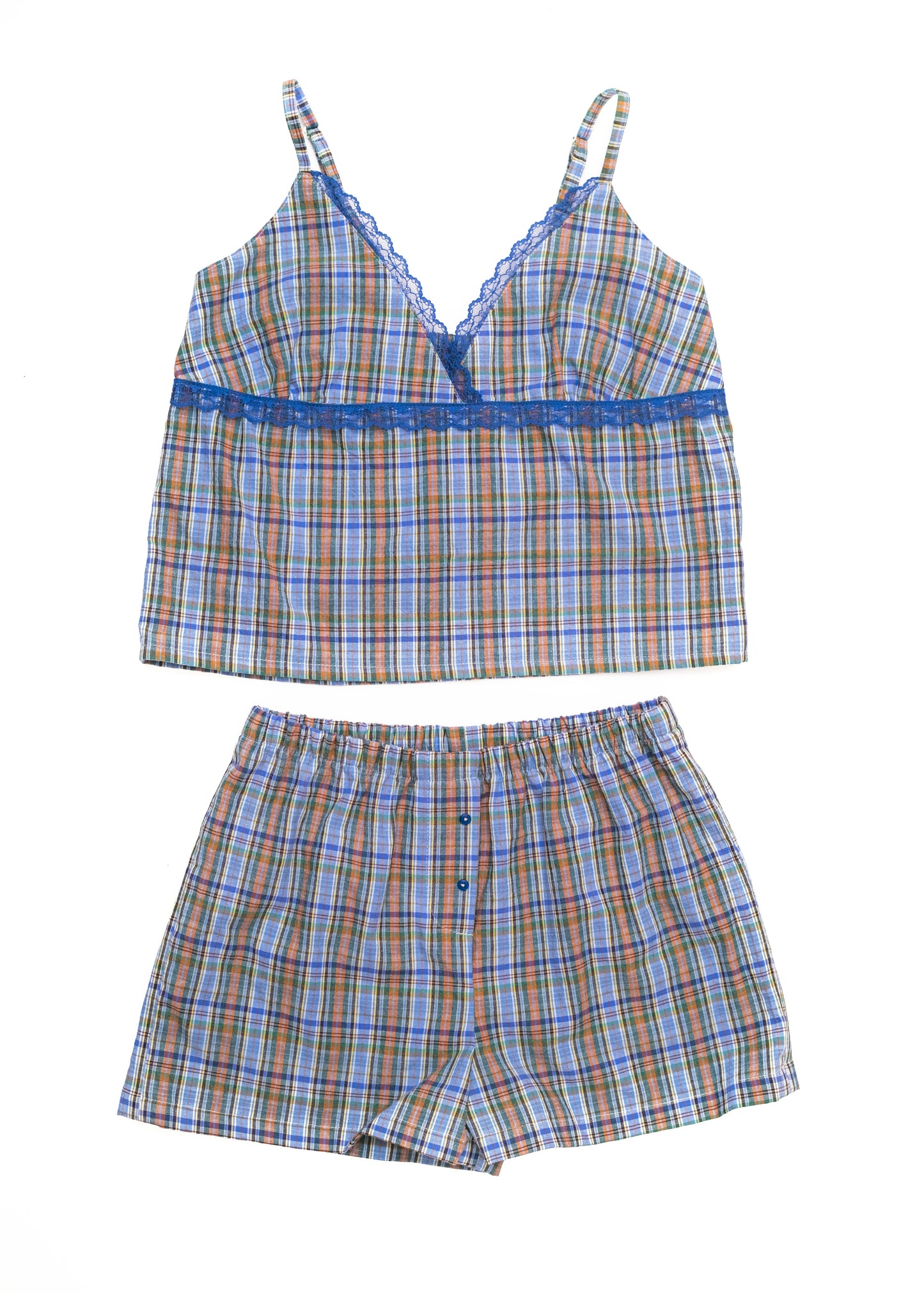 Florance PJ Set - Navy Plaid