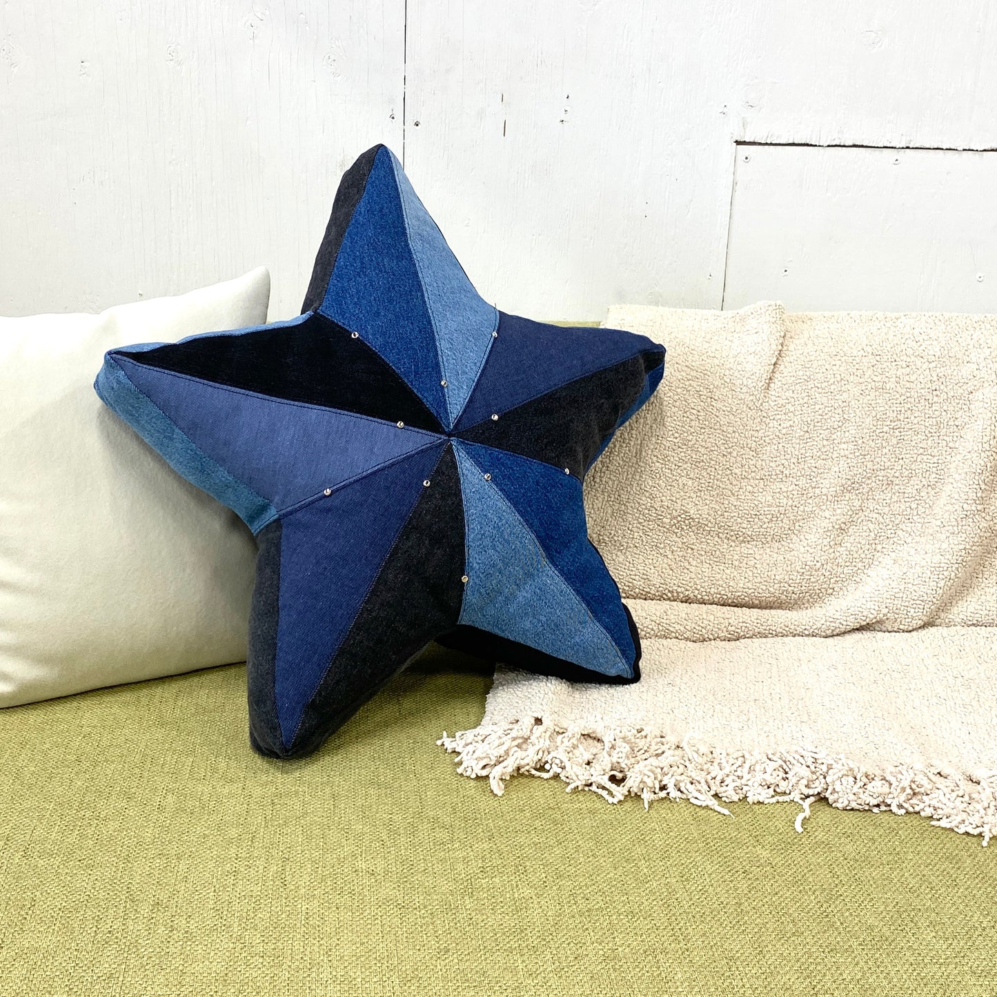 Silver Lining - Large Star Cushion