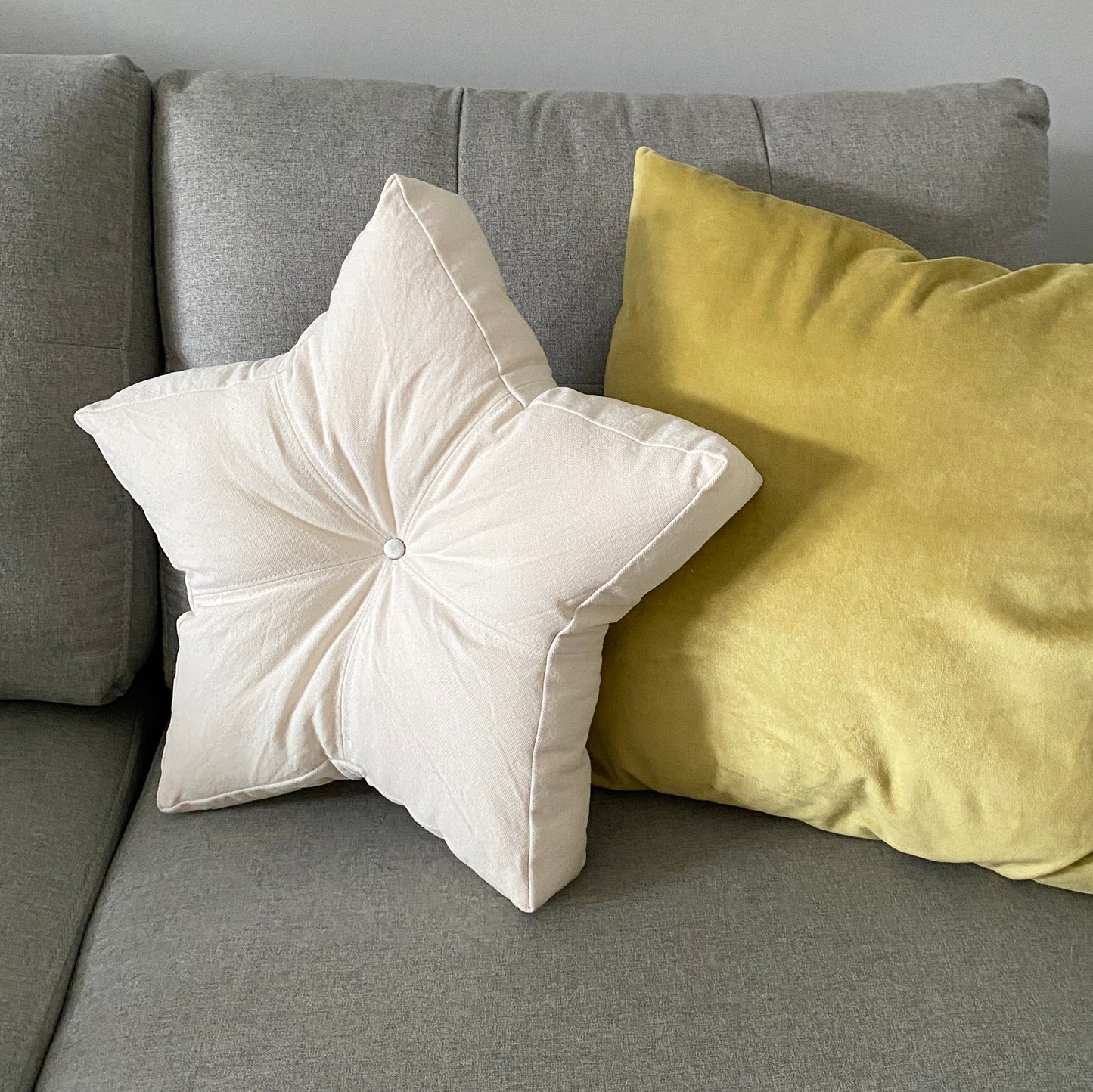Silver Lining- Small Star Cushion